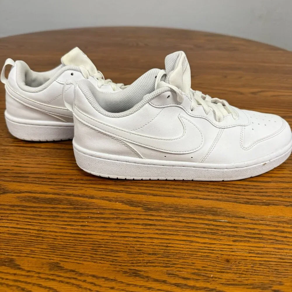 Nike Court Borough Low‎ 2 Sneakers, White, Size 6.5Y - Picture 4 of 8